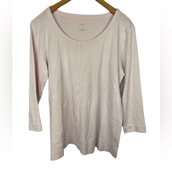 J Jill light pink cotton tshirt. Soft and comfy, simple closet basic - Picture 1 of 3